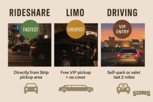 How to Get from the Strip to Scores Fast (Rideshare vs. Limo vs. Driving)